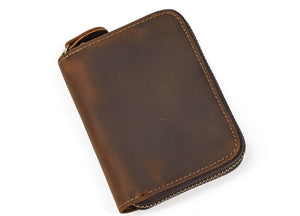brown leather wallet womens