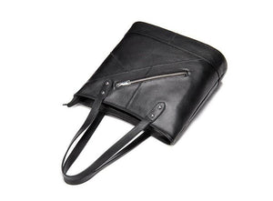 Black Leather Beach Tote Handbags LeatherMega