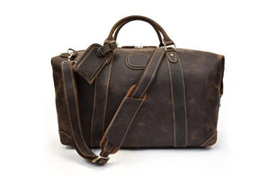 womens leather weekend luggage bag