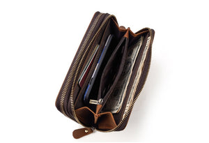 brown leather wallet womens