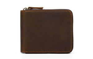 engraved men's leather wallet