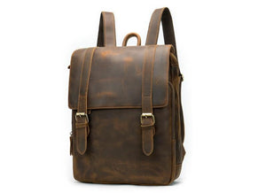 brown womens leather backpack purse