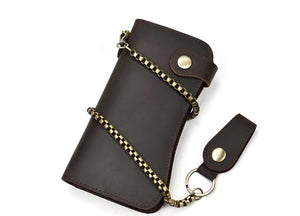 leather chain wallet