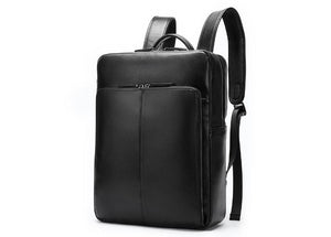 black leather backpack mens