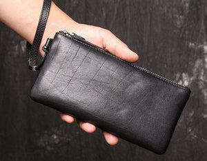 leather hand clutch wallet