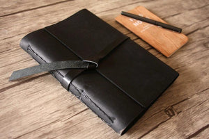 Custom Beautiful Black Leather Photo Albums LeatherMega
