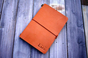 Custom Italian Leather A5 Traveler's Notebook LeatherMega