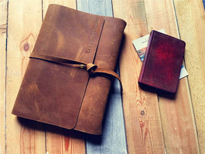 B5 leather bound notebook