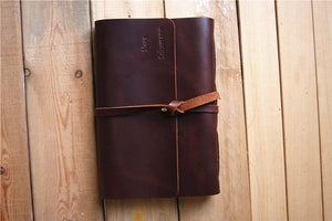 leather memory guest book for party