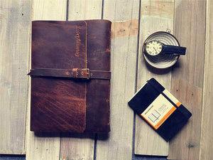 vintage leather bound notebook large