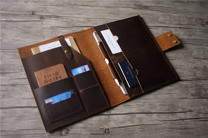 leather padfolio folder personalized 