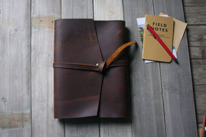 distressed mens leather journal