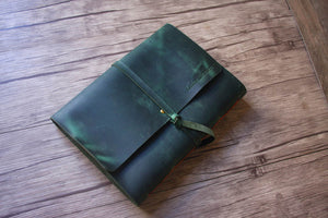 custom leather photo album book