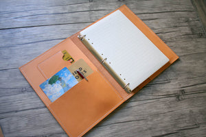 vegetable tanned leather bullet notebook