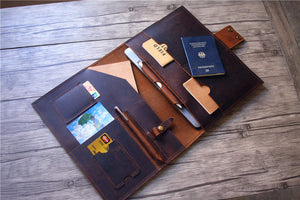 leather surface laptop studio case