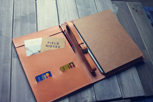 large leather notebook cover
