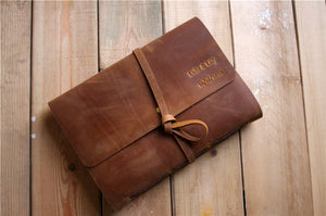 custom leather photo album