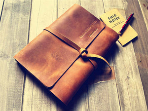 saddle leather boudn journal