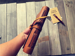 saddle leather notebook