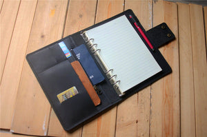 leather notebook black personalized 